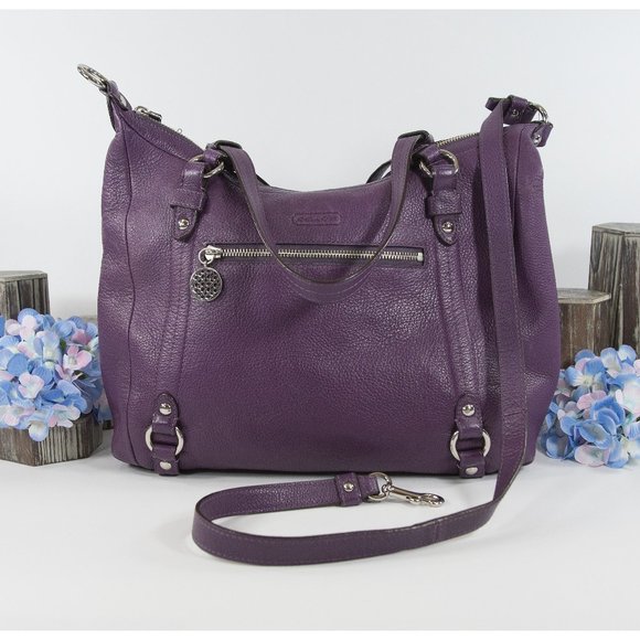 Coach 17599 Purple Leather Alexandra Satchel - Picture 1 of 7